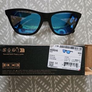 Oakley Matte Black Sunglasses with Sapphire Lenses